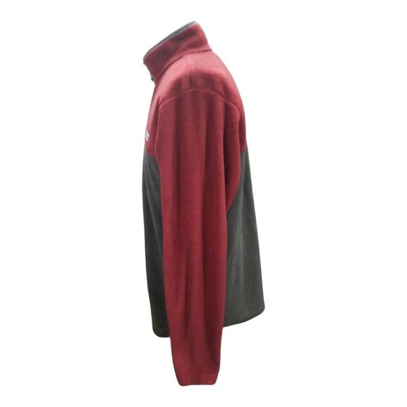 Columbia Pullover Fleece Gray and Burgundy Size LT - Picture 4 of 8